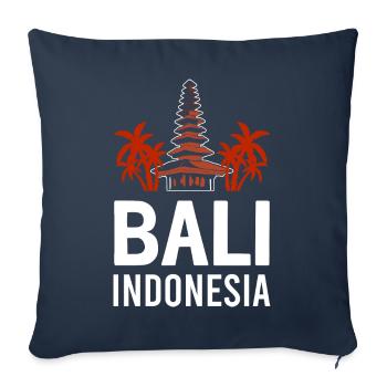 Bali - Housse de coussin décorative 45 x 45 cm - bleu marine - Devant