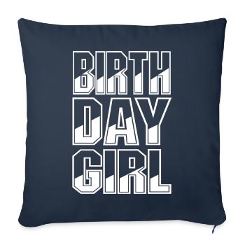 Birthday Girl - Sofa pillowcase 17,3'' x 17,3'' (45 x 45 cm) - navy - Front
