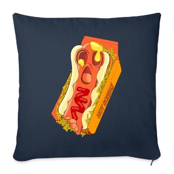 CRIF CHAUD - Housse de coussin décorative 45 x 45 cm - bleu marine - Devant