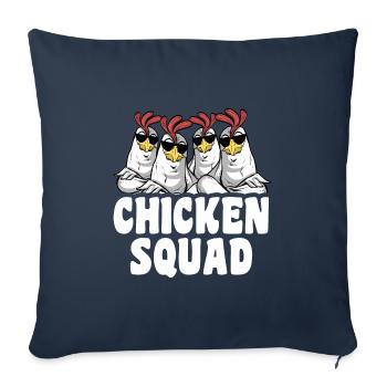 Chicken Squad Cool Chicken Saying - Sofa pillowcase 17,3'' x 17,3'' (45 x 45 cm) - navy - Front