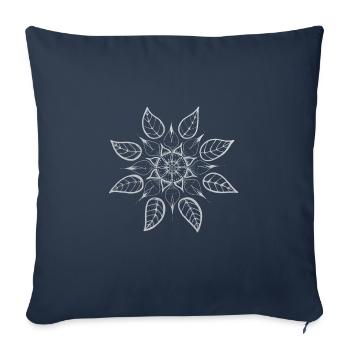 Mandala 28119 white - Sofa pillowcase 17,3'' x 17,3'' (45 x 45 cm) - navy - Front