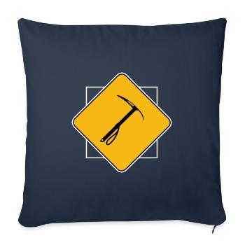 ice climbing mountaineering mountaineer alpinist - Sofa pillowcase 17,3'' x 17,3'' (45 x 45 cm) - navy - Front