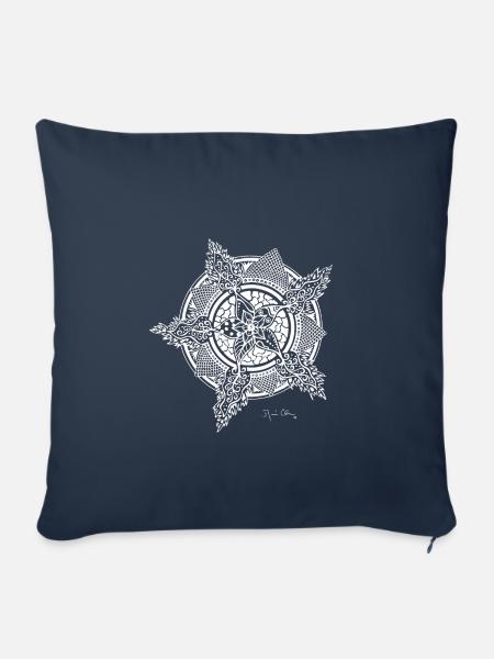 Mandala - Sofakissenbezug 45 x 45 cm - Navy