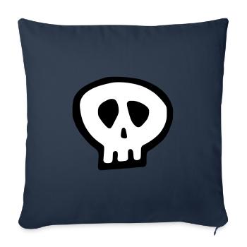 Skull1 (4020V) - Sofa pillowcase 17,3'' x 17,3'' (45 x 45 cm) - navy - Front