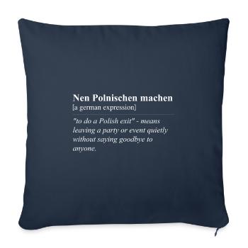 Making a Polish Funny German Idiom - Sofa pillowcase 17,3'' x 17,3'' (45 x 45 cm) - navy - Front