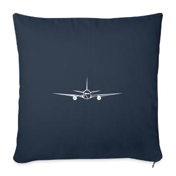 Flying Transport Pilot Flyer - Sofa pillowcase 17,3'' x 17,3'' (45 x 45 cm) - navy - Front