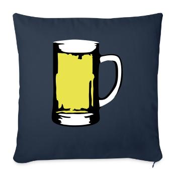 Beer - Sofa pillowcase 17,3'' x 17,3'' (45 x 45 cm) - navy - Front