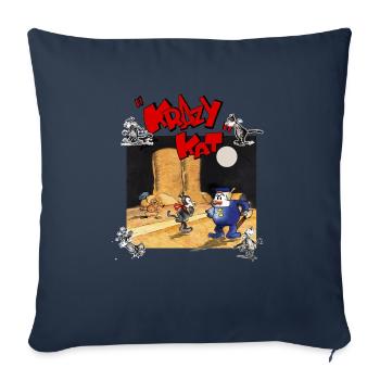 krazy kat Bandes dessinées - Housse de coussin décorative 45 x 45 cm - bleu marine - Devant