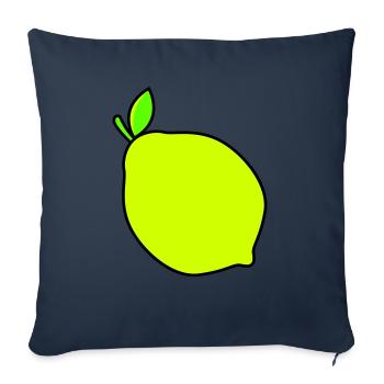 citron - Housse de coussin décorative 45 x 45 cm - bleu marine - Devant