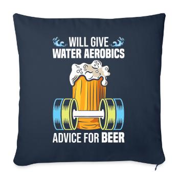 Water Aerobics - Sofakissenbezug 45 x 45 cm - Navy - Vorne