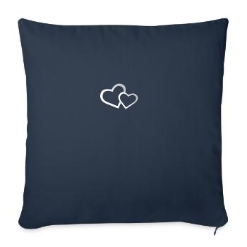 love you - Sofa pillowcase 17,3'' x 17,3'' (45 x 45 cm) - navy - Front