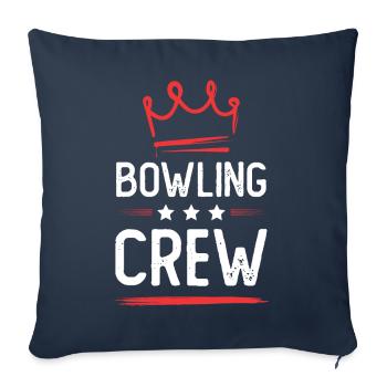 Équipe de bowling - Housse de coussin décorative 45 x 45 cm - bleu marine - Devant