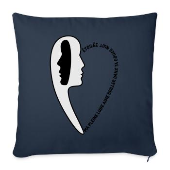 nuit étoilée 3 - Housse de coussin décorative 45 x 45 cm - bleu marine - Devant