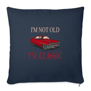 Funny old classic car - Sofa pillowcase 17,3'' x 17,3'' (45 x 45 cm) - navy - Front