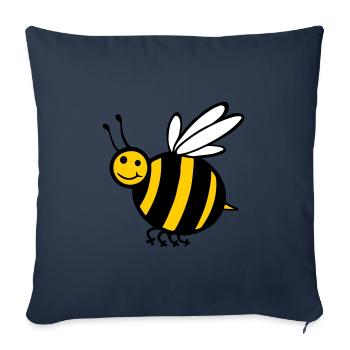 Die glückliche Hummel von Rautie - Sofakissenbezug 45 x 45 cm - Navy - Vorne