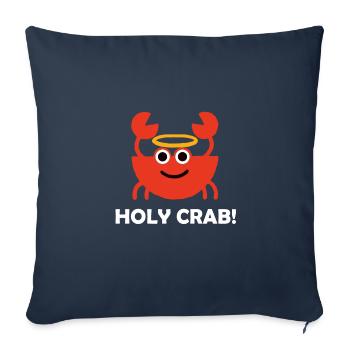 Holy crab crab cancer animal scissors halo - Sofa pillowcase 17,3'' x 17,3'' (45 x 45 cm) - navy - Front