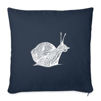 Vintage realistische Schnecke - Sofakissenbezug 45 x 45 cm - Navy - Vorne