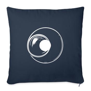 Géométrie des lignes de cercles - Housse de coussin décorative 45 x 45 cm - bleu marine - Devant