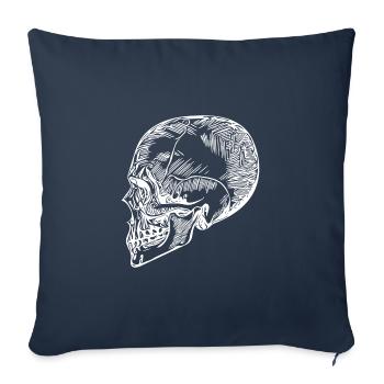 Skull Bone Halloween Skull - Sofa pillowcase 17,3'' x 17,3'' (45 x 45 cm) - navy - Front