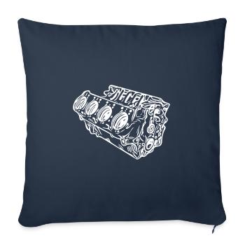 Motorblock Zylinder Auto Hubraum Fan - Sofakissenbezug 45 x 45 cm - Navy - Vorne