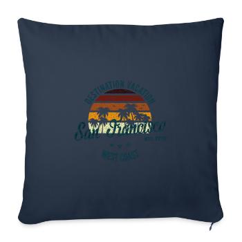 Urlaubsziel San Francisco - Sofakissenbezug 45 x 45 cm - Navy - Vorne