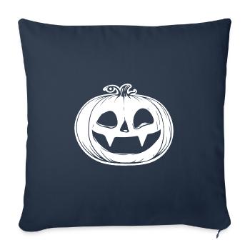 Pumpkin Face - Creepy Halloween Costume - Sofa pillowcase 17,3'' x 17,3'' (45 x 45 cm) - navy - Front