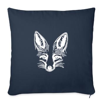 Cute fox drawing - Sofa pillowcase 17,3'' x 17,3'' (45 x 45 cm) - navy - Front