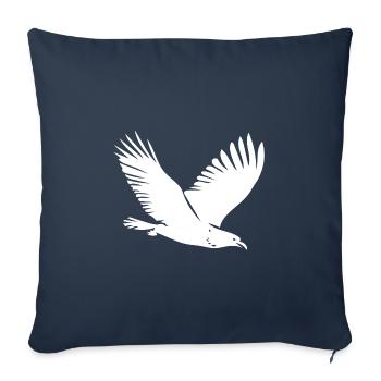 Bird in flight - Sofa pillowcase 17,3'' x 17,3'' (45 x 45 cm) - navy - Front