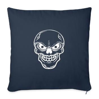 Skull Bones Halloween Skull - Sofa pillowcase 17,3'' x 17,3'' (45 x 45 cm) - navy - Front