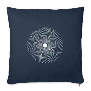 Geometric Circle Optical 3D Line Illusion - Sofa pillowcase 17,3'' x 17,3'' (45 x 45 cm) - navy - Front