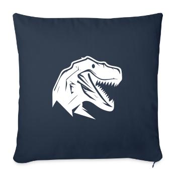 Dinosaur T-Rex Fan Design - Sofa pillowcase 17,3'' x 17,3'' (45 x 45 cm) - navy - Front