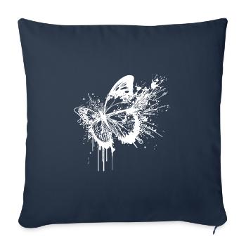 Splash Tattoo Ink Butterfly - Sofa pillowcase 17,3'' x 17,3'' (45 x 45 cm) - navy - Front