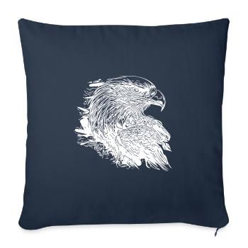 Elegant Eagle in Ink Vintage Tattoo Style - Sofa pillowcase 17,3'' x 17,3'' (45 x 45 cm) - navy - Front