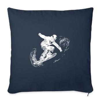 Snowboard Jump Style Elegant Snowboarding Move - Housse de coussin décorative 45 x 45 cm - bleu marine - Devant