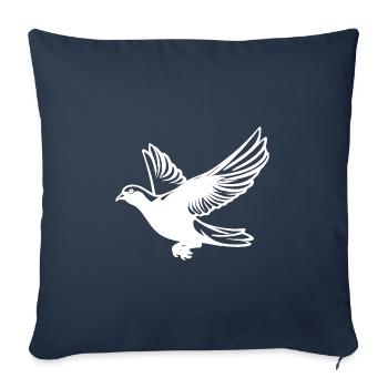Pigeon in flight with wings - Sofa pillowcase 17,3'' x 17,3'' (45 x 45 cm) - navy - Front