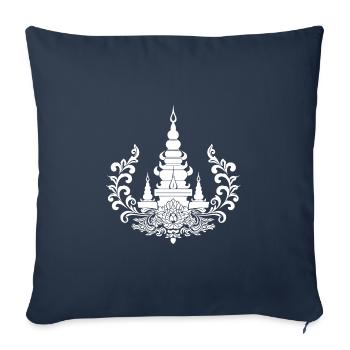 Thailand temple complex nature symbol - Sofa pillowcase 17,3'' x 17,3'' (45 x 45 cm) - navy - Front