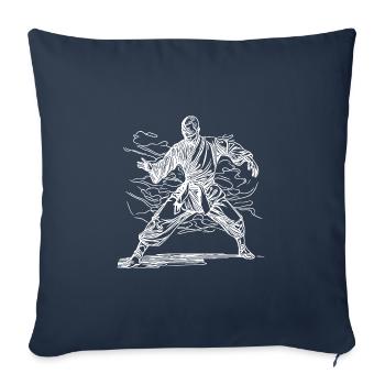 Karate Master Dojo Tattoo Style - Sofa pillowcase 17,3'' x 17,3'' (45 x 45 cm) - navy - Front