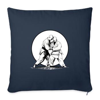Aikido martial arts sports fighter in sunset - Sofa pillowcase 17,3'' x 17,3'' (45 x 45 cm) - navy - Front