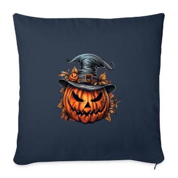 Halloween Wild Spell Hat Spooky Pumpkin - Sofa pillowcase 17,3'' x 17,3'' (45 x 45 cm) - navy - Front