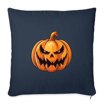 Wild Halloween Pumpkin Grimace - Sofa pillowcase 17,3'' x 17,3'' (45 x 45 cm) - navy - Front