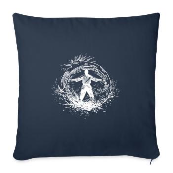 Karate Martial Arts Master Pose Magic Circle - Sofa pillowcase 17,3'' x 17,3'' (45 x 45 cm) - navy - Front
