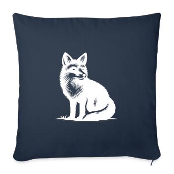 Cute cunning fox - Sofa pillowcase 17,3'' x 17,3'' (45 x 45 cm) - navy - Front