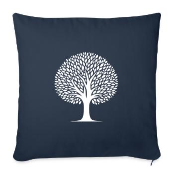 Amoureux de la nature, de la forêt, de l’arbre et de la nature - Housse de coussin décorative 45 x 45 cm - bleu marine - Devant