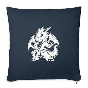 Fier Karaté Wing Dragon Style Dessin Animé - Housse de coussin décorative 45 x 45 cm - bleu marine - Devant