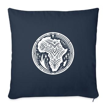 Bijoux de style tatouage vintage du continent africain - Housse de coussin décorative 45 x 45 cm - bleu marine - Devant