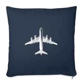 Avion à réaction pour pilotes RC amateurs Grand modèle RC - Housse de coussin décorative 45 x 45 cm - bleu marine - Devant