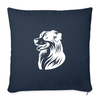 Cuddly Australian Shepherd Dog Four-legged Friend - Sofa pillowcase 17,3'' x 17,3'' (45 x 45 cm) - navy - Front