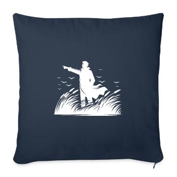 Coast guard by the sea fixed view on the horizon - Sofa pillowcase 17,3'' x 17,3'' (45 x 45 cm) - navy - Front