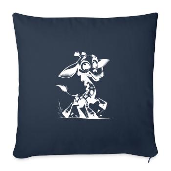 Little Spotted Baby Giraffe Kids Drawing - Sofa pillowcase 17,3'' x 17,3'' (45 x 45 cm) - navy - Front