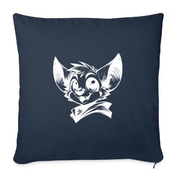 Drôle d’enfants chauve-souris vampire dessin - Housse de coussin décorative 45 x 45 cm - bleu marine - Devant